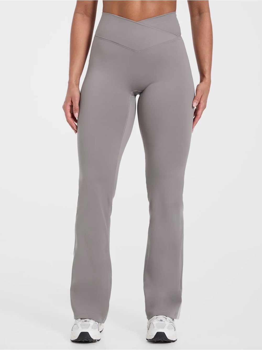 AYBL Sculpt Wrap Flared Leggings Smoke Gray Activewear Athleisure XS